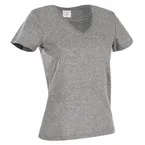 Stedman Classic V-Neck Women T-shirt Grijsgemel. katoen Small Dames