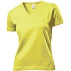 Stedman Classic V-Neck Women T-shirt Geel katoen Small Dames