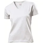 Stedman Classic V-Neck Women T-shirt Wit katoen Small Dames