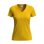Stedman Classic V-Neck Women T-shirt Mosterdgeel katoen Small Dames