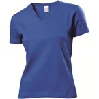 Stedman Classic V-Neck Women T-shirt Koningsblauw katoen Small Dames