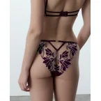 Geneva Floral Embroidered Brief Cherry