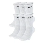 Nike Cushioned Training Crew Sock 6-Pack Wit / Zwart Unisex Sokken