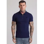 Navy Zip Polo T-Shirt