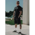 Black T-Shirt and Shorts Set