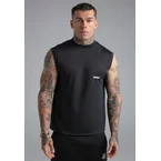 Black Sleeveless T-Shirt