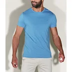 Hemelsblauwe Casual T-shirt Ronde Hals Mountain Sky