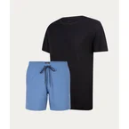 Zwart Casual T-shirt + IJsblauwe Zwembroek