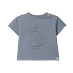 Snug Katoenen T-Shirt Met Borduursel - Indigo