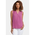 Mouwloze Pintuck Blouse | Red Violet