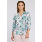 Pintuck Blouse | Floral Mosaic