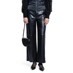 Coated Nylon Wide Leg Trousers