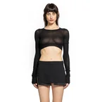 Temple LS Crop Tee In Viscose Silk Rib