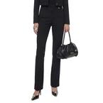 Flared Stretch Wool Trousers