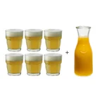 Bormioli Rocco Waterglazen Rock Bar 270 ml - 6 Stuks + Cookinglife Karaf 1 Liter