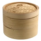 Cookinglife Stoommandje / Dim Sum Mandje - Bamboe - 3-Delig - ø 20 cm