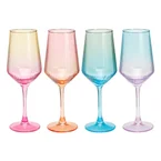 Cookinglife Gekleurde Wijnglazen Garden Party 380 ml - 4 Stuks
