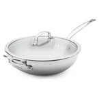 GreenPan Wokpan met deksel Première Pro ø 30 cm / 4.74 Liter - zonder anti-aanbaklaag