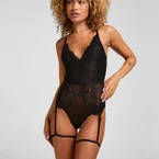 Hunkemöller Erica bodystocking, zwart