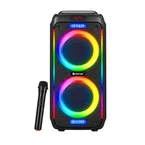 Denver partyspeaker 10 inch · discolicht en draadloze microfoon