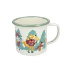 Beker met oor, emaille, dieren kerstbos, Ø8 cm