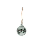 Kerstbal, glas, krans, groen