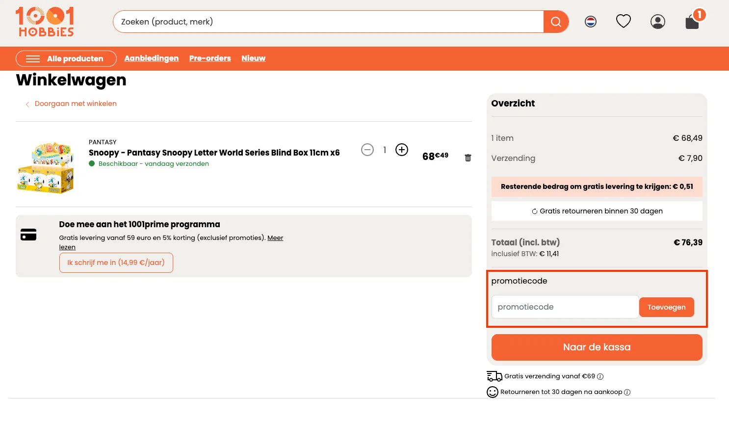 Hoe gebruik je de kortingscode - 1001 Hobbies