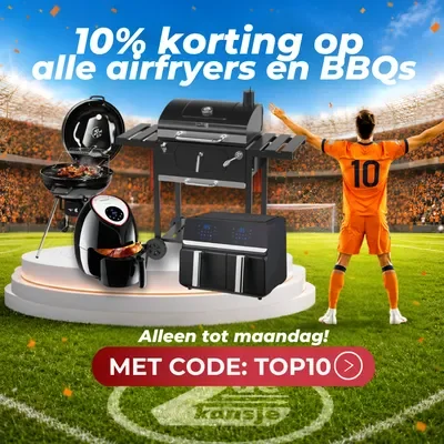 Bewijs van coupon - 2dekansje - 2dekansje kortingscode: [[10% korting]] op airfryers en BBQs, alleen tot maandag
