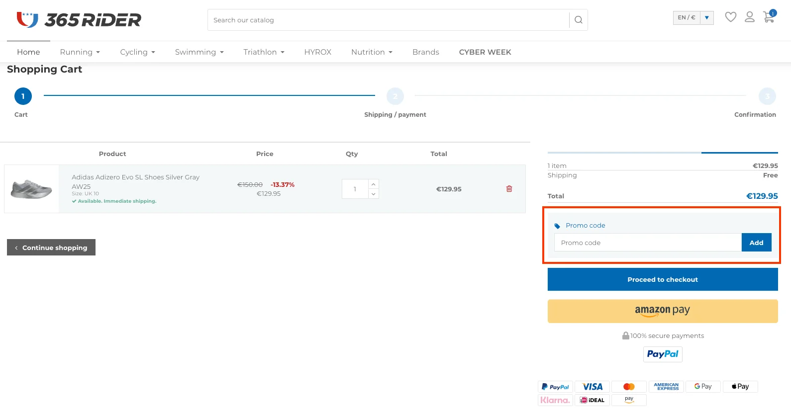 Hoe gebruik je de kortingscode - 365rider
