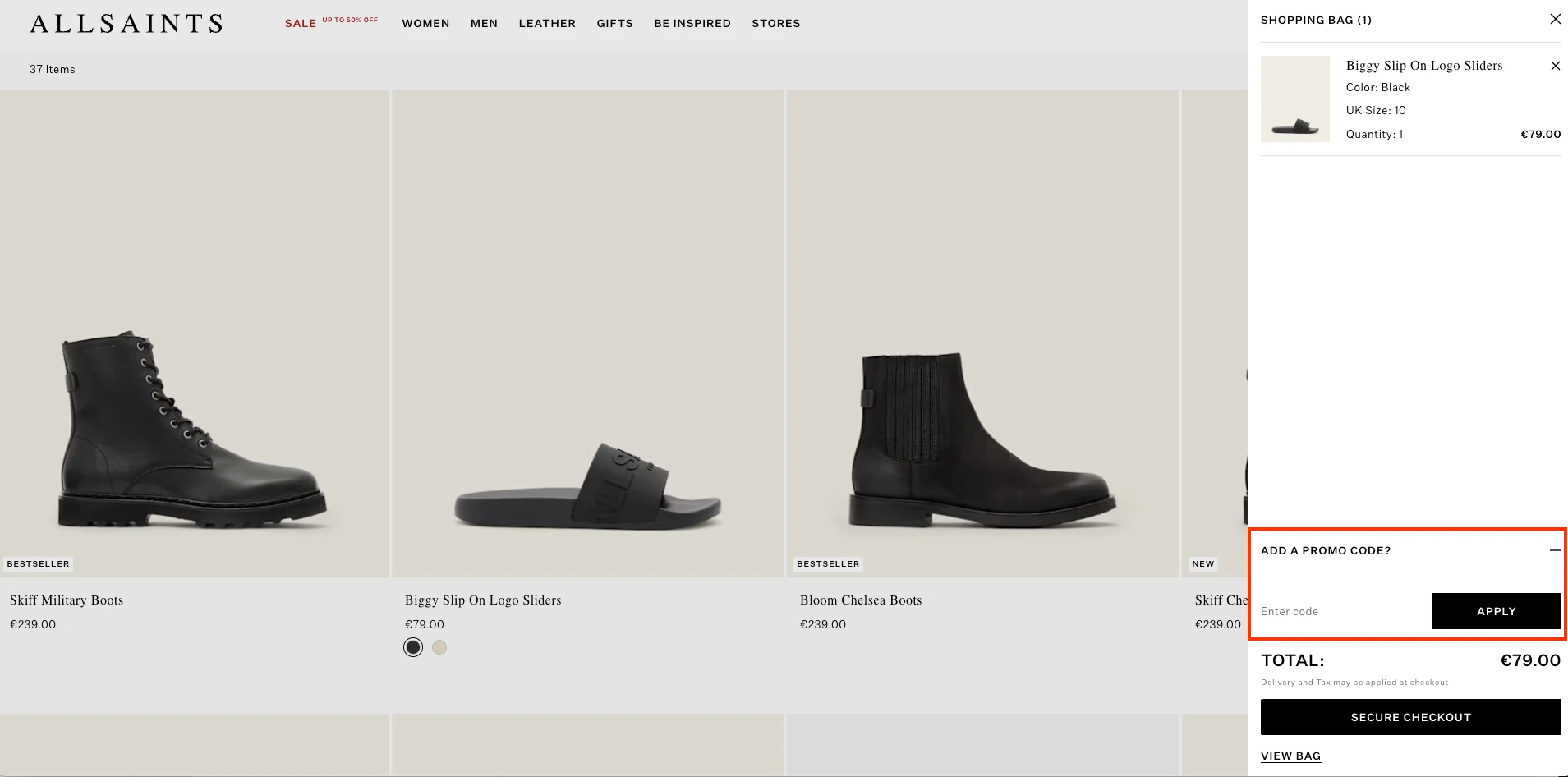 Hoe gebruik je de kortingscode - AllSaints