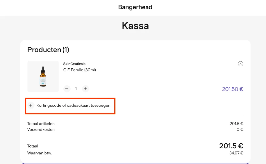 Hoe gebruik je de kortingscode - Bangerhead