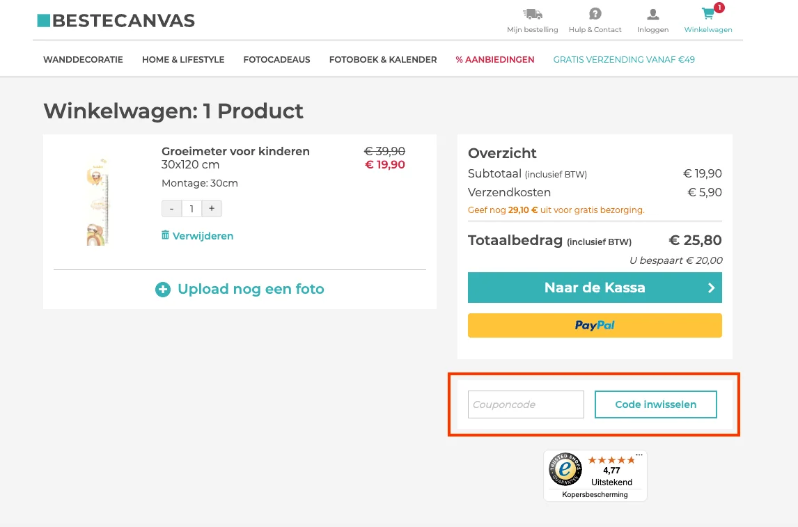 Hoe gebruik je de kortingscode - Beste Canvas