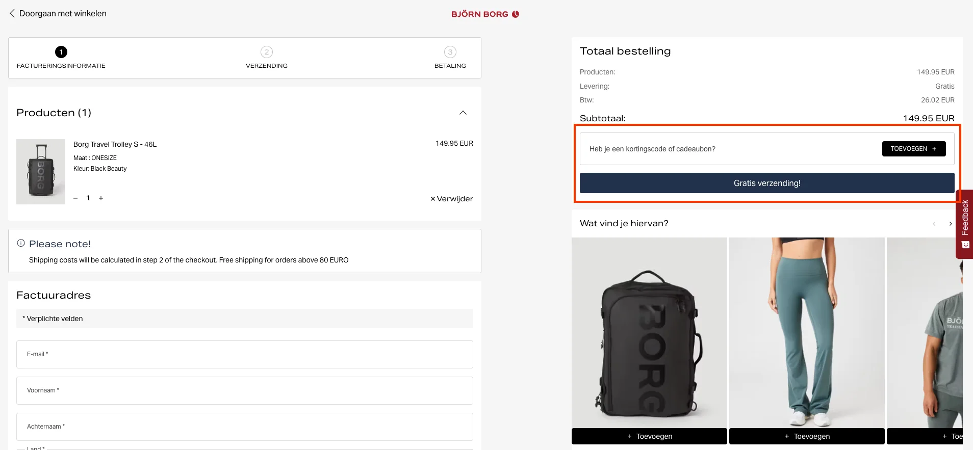 Hoe gebruik je de kortingscode - Björn Borg 