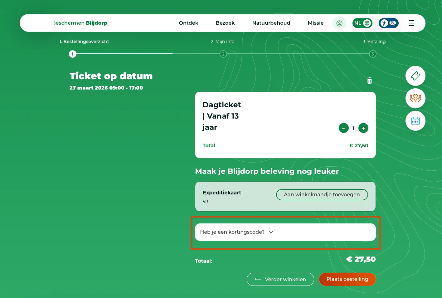 Hoe gebruik je de kortingscode - Blijdorp