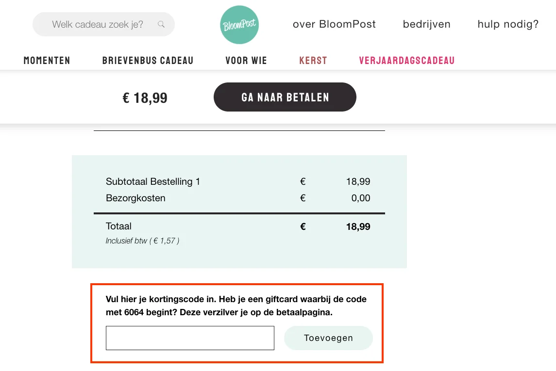 Hoe gebruik je de kortingscode - Bloompost