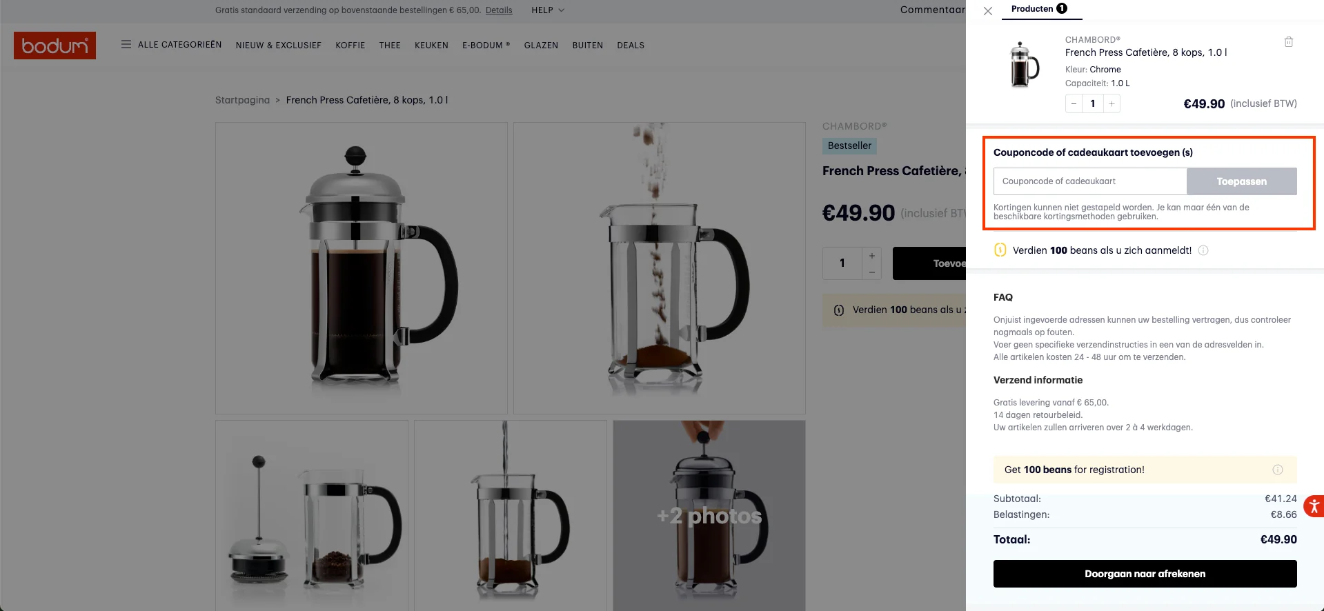 Zo gebruik je een Bodum kortingscode - Bodum