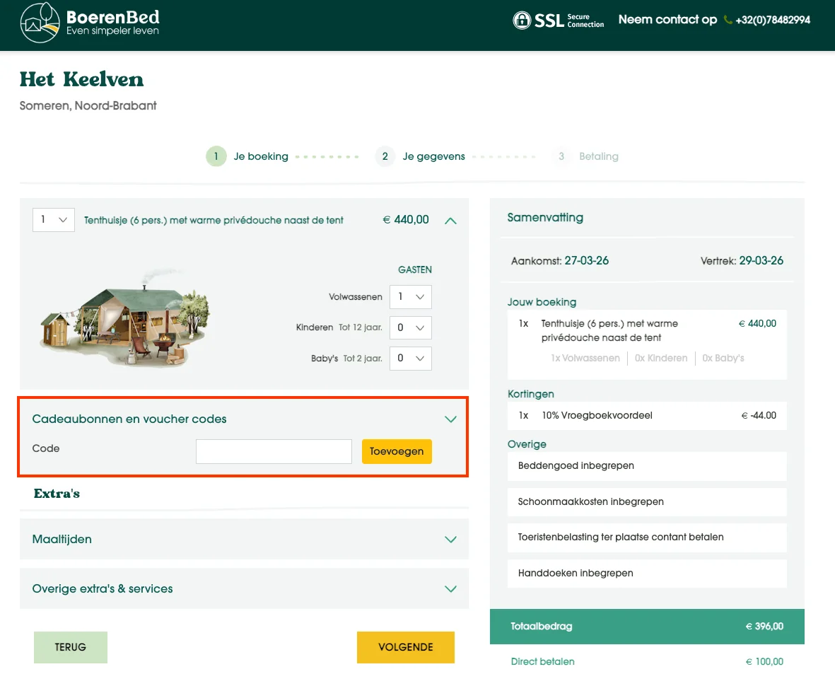 Hoe gebruik je de kortingscode - Boerenbed