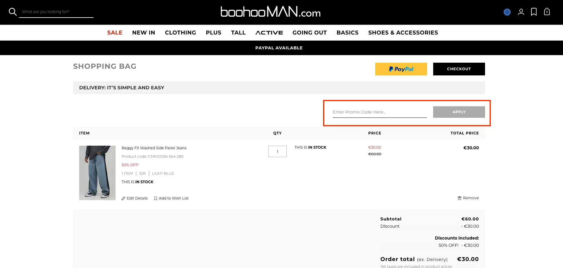 Hoe gebruik je de kortingscode - BoohooMAN