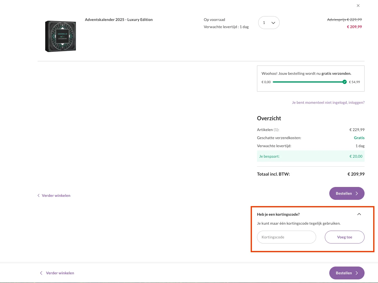 Hoe gebruik je de kortingscode - Christine le Duc