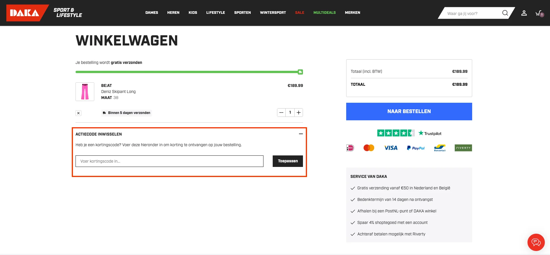 Hoe gebruik je de kortingscode - Daka