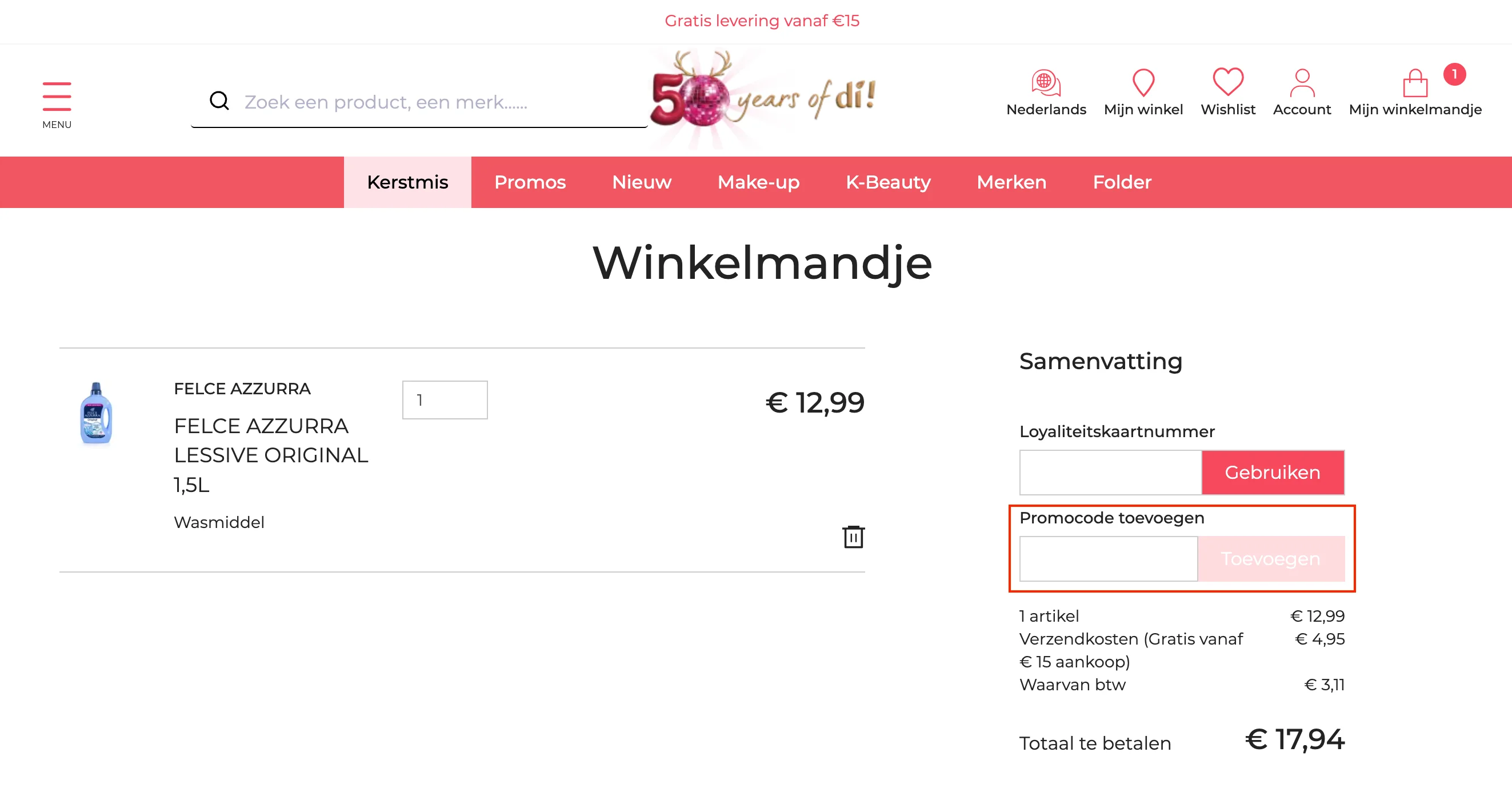 Hoe gebruik je de kortingscode - Di