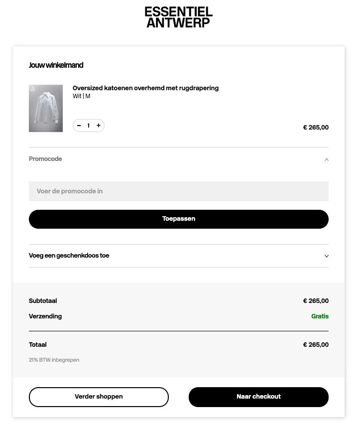 Hoe gebruik je de kortingscode - Essentiel Antwerp