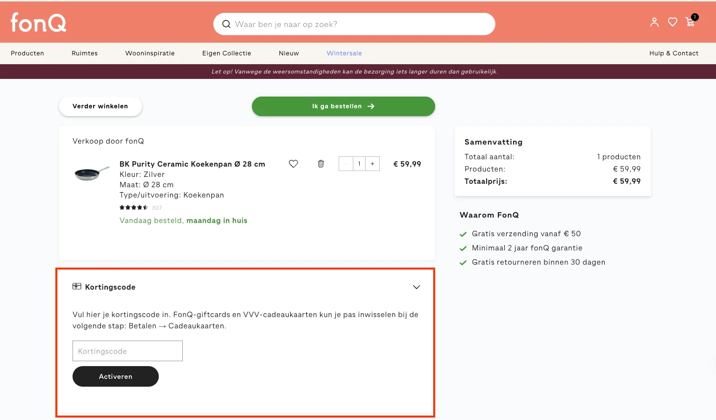 Hoe gebruik je de kortingscode - FonQ
