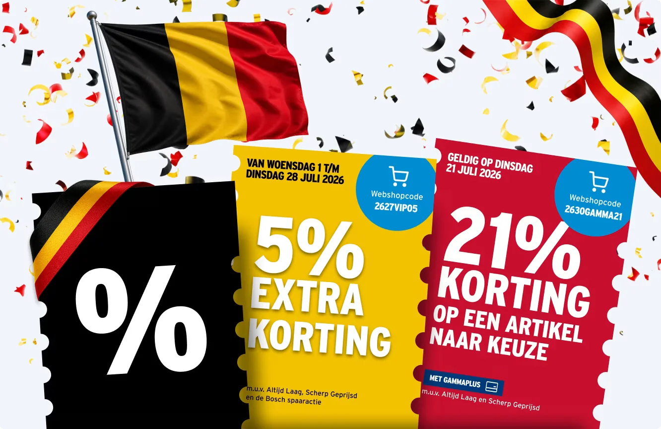 Bewijs van coupon - Gamma - Gamma kortingscode: [[21% korting]] op een artikel naar keuze
