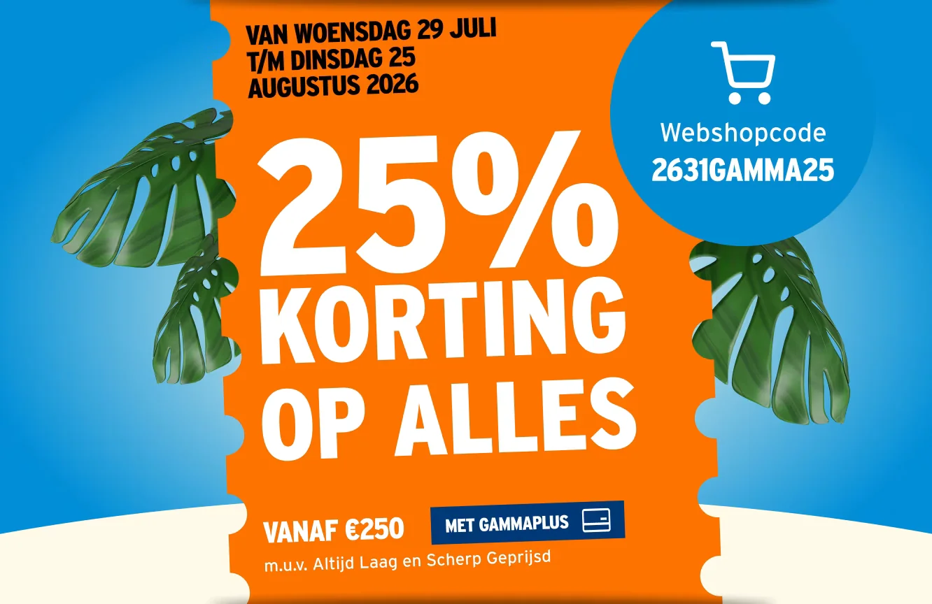 Bewijs van coupon - Gamma - Gamma kortingscode: [[Extra korting]] voor GammaPlus-webbestellingen