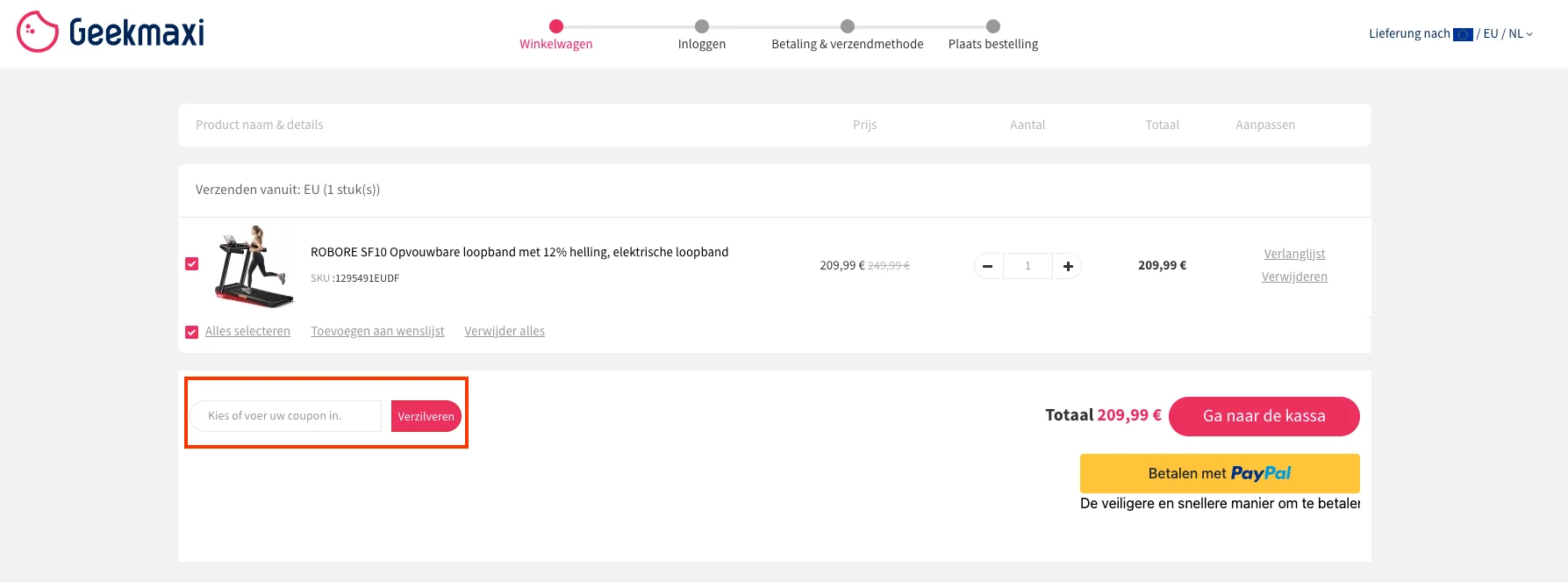 Hoe gebruik je de kortingscode - Geekmaxi