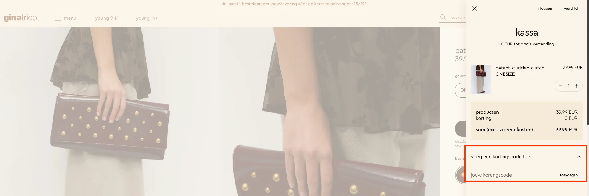 Hoe gebruik je de kortingscode - Gina Tricot