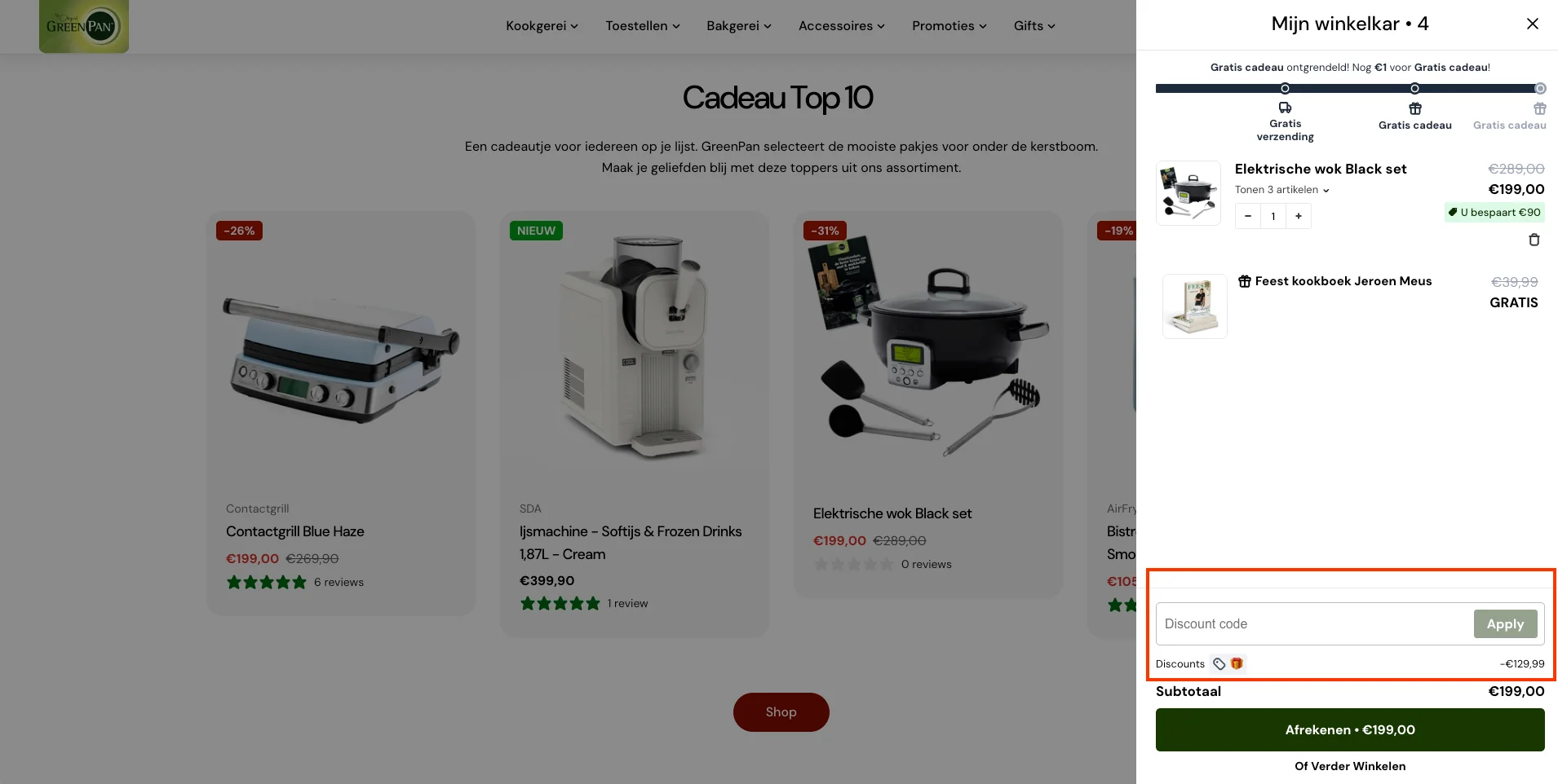 Hoe gebruik je de kortingscode - Greenpan