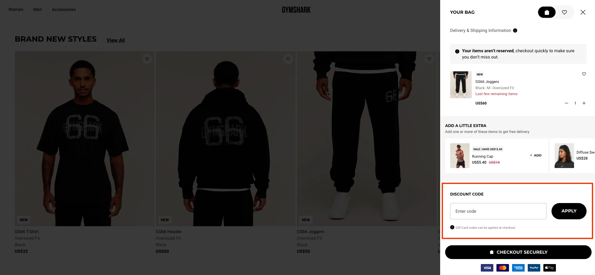 Hoe gebruik je de kortingscode - Gymshark