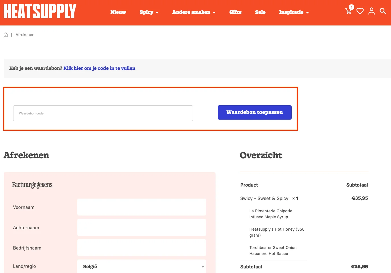Hoe gebruik je de kortingscode - Heatsupply